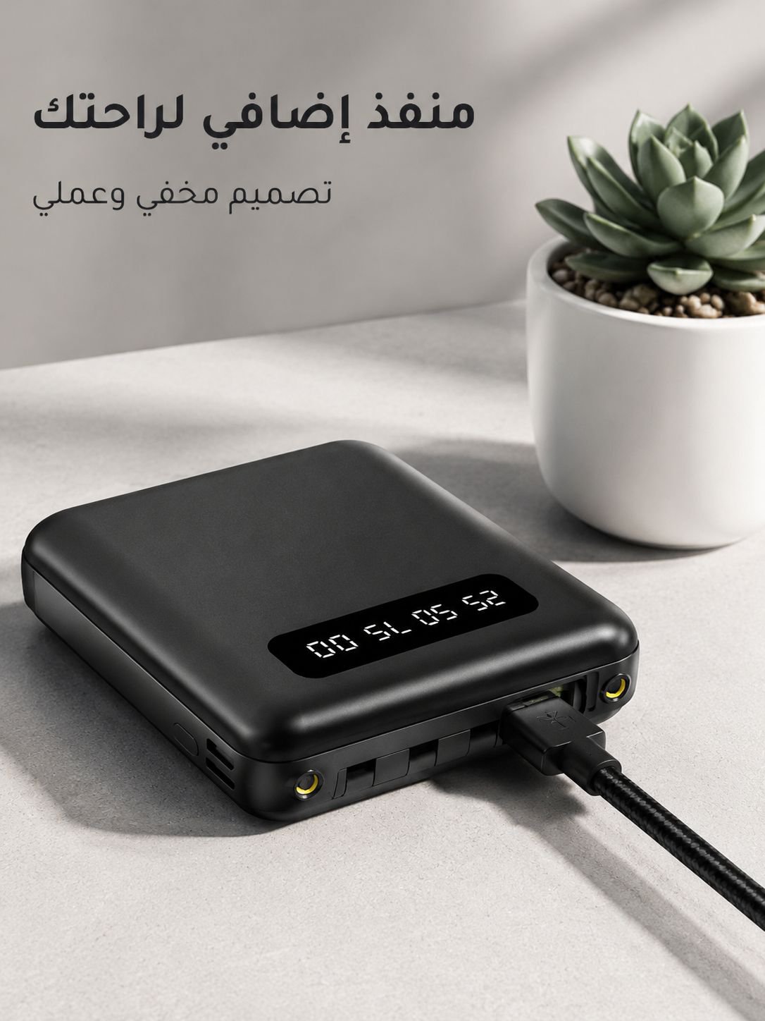 تصميم عصري لبنك الطاقة المحمول