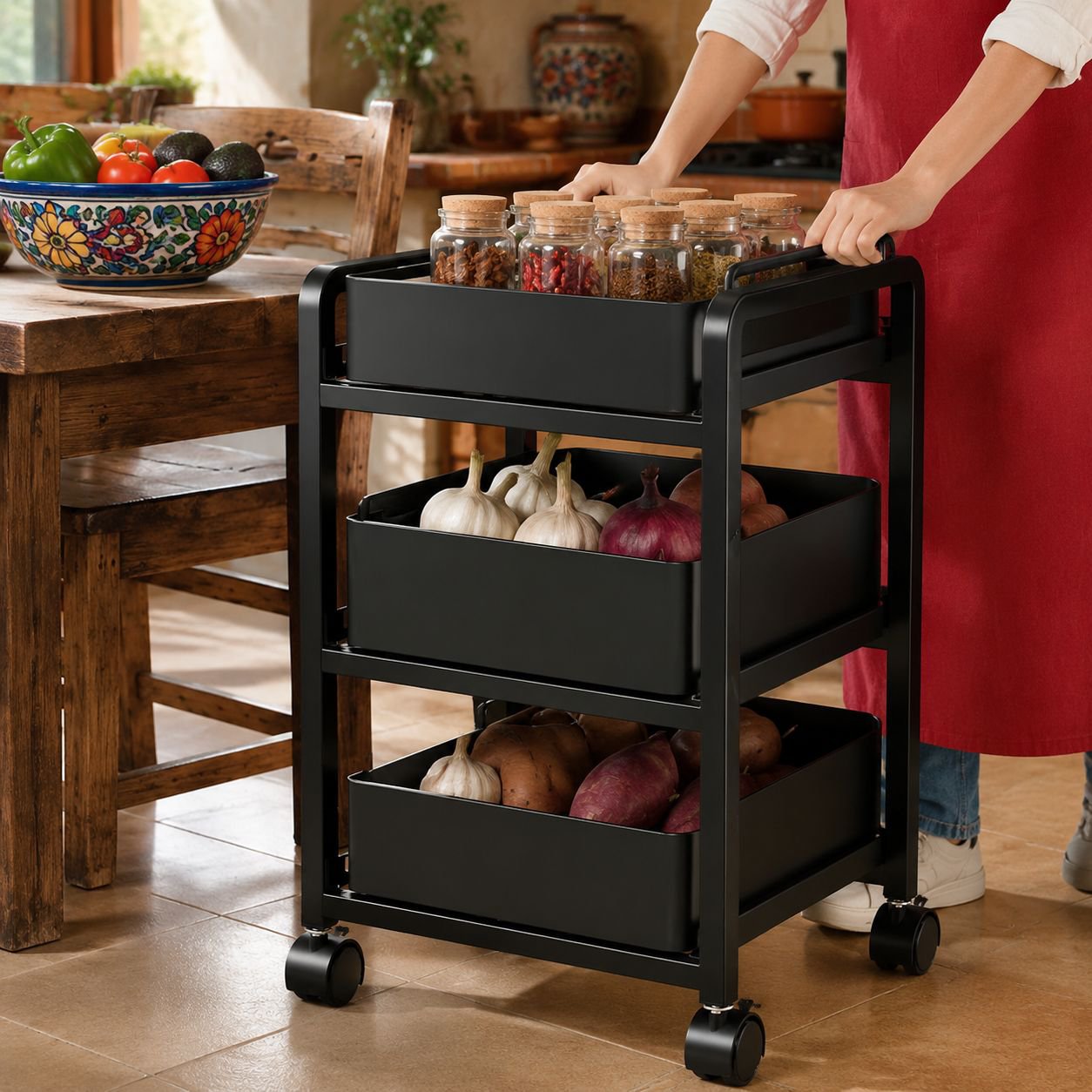 Cajonera de plástico transparente para el hogar