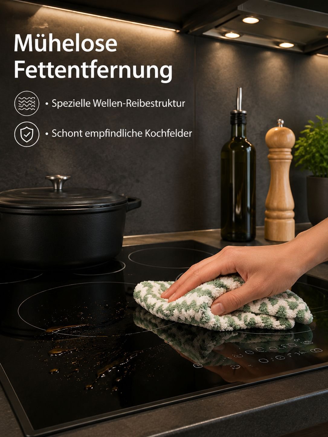 Verdicktes kationisches Korallenfaser-Putztuch
