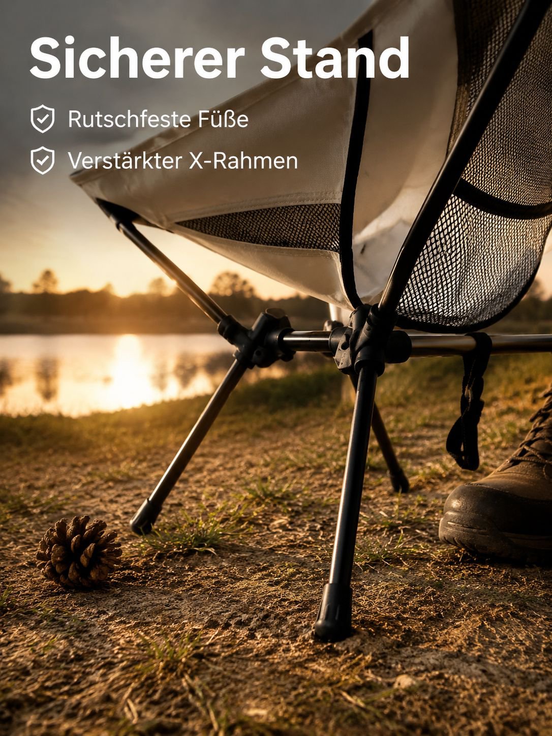 Tragbarer klappbarer Stuhl für draußen, Strandstuhl, Angeltisch und Stühle, Camping-Klappstuhl