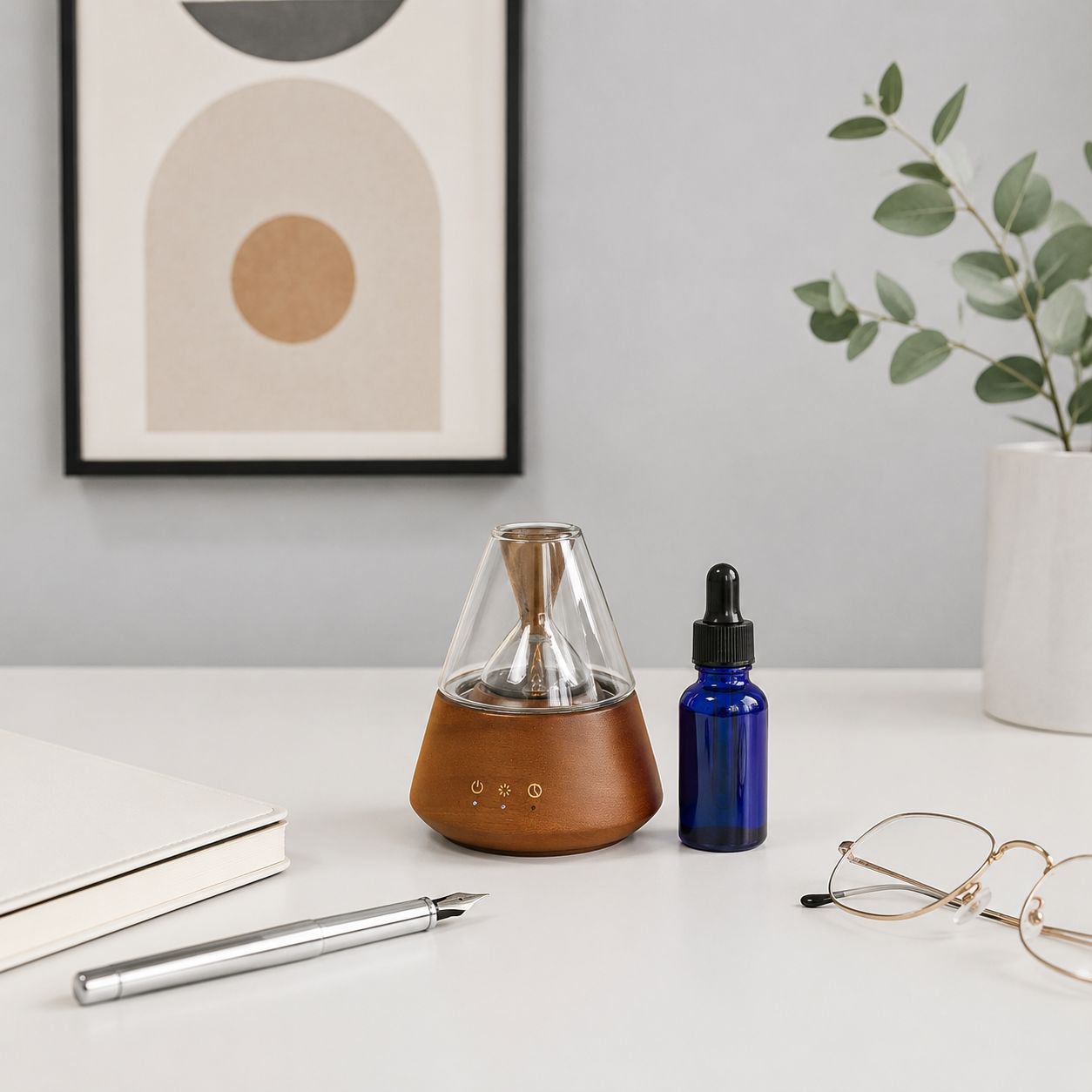 Aromatherapy diffuser dispersing essential oil vapor