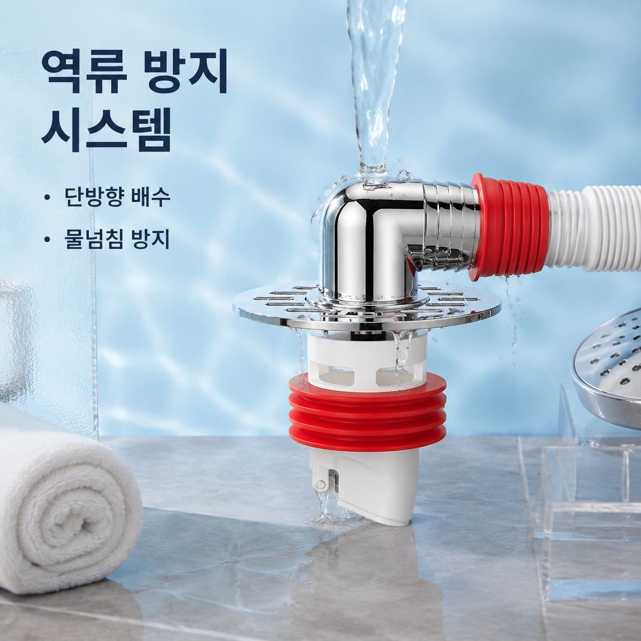 [냄새 방지 및 넘침 방지] 다용도 파이프 연결식 바닥 배수구