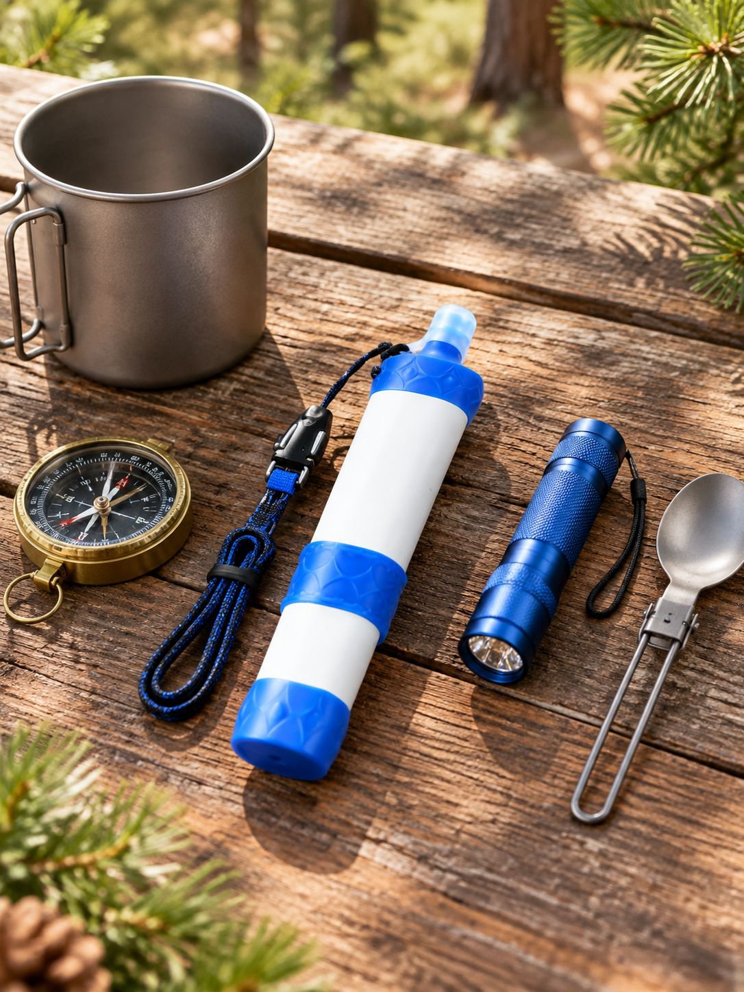Purificateur d’eau portable pour obtenir une eau filtrée en extérieur