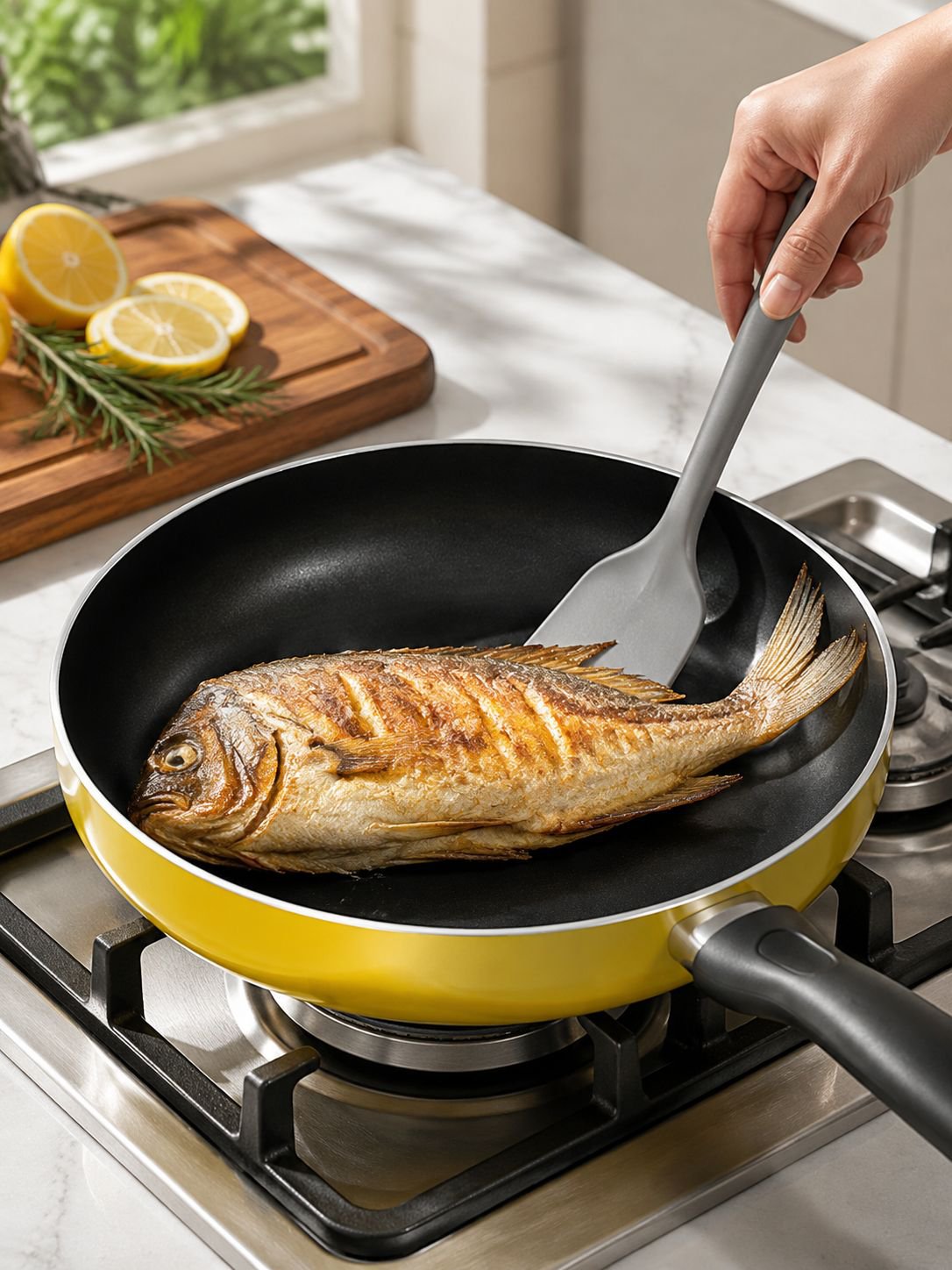 Multipurpose frying pan for breakfast and dinner