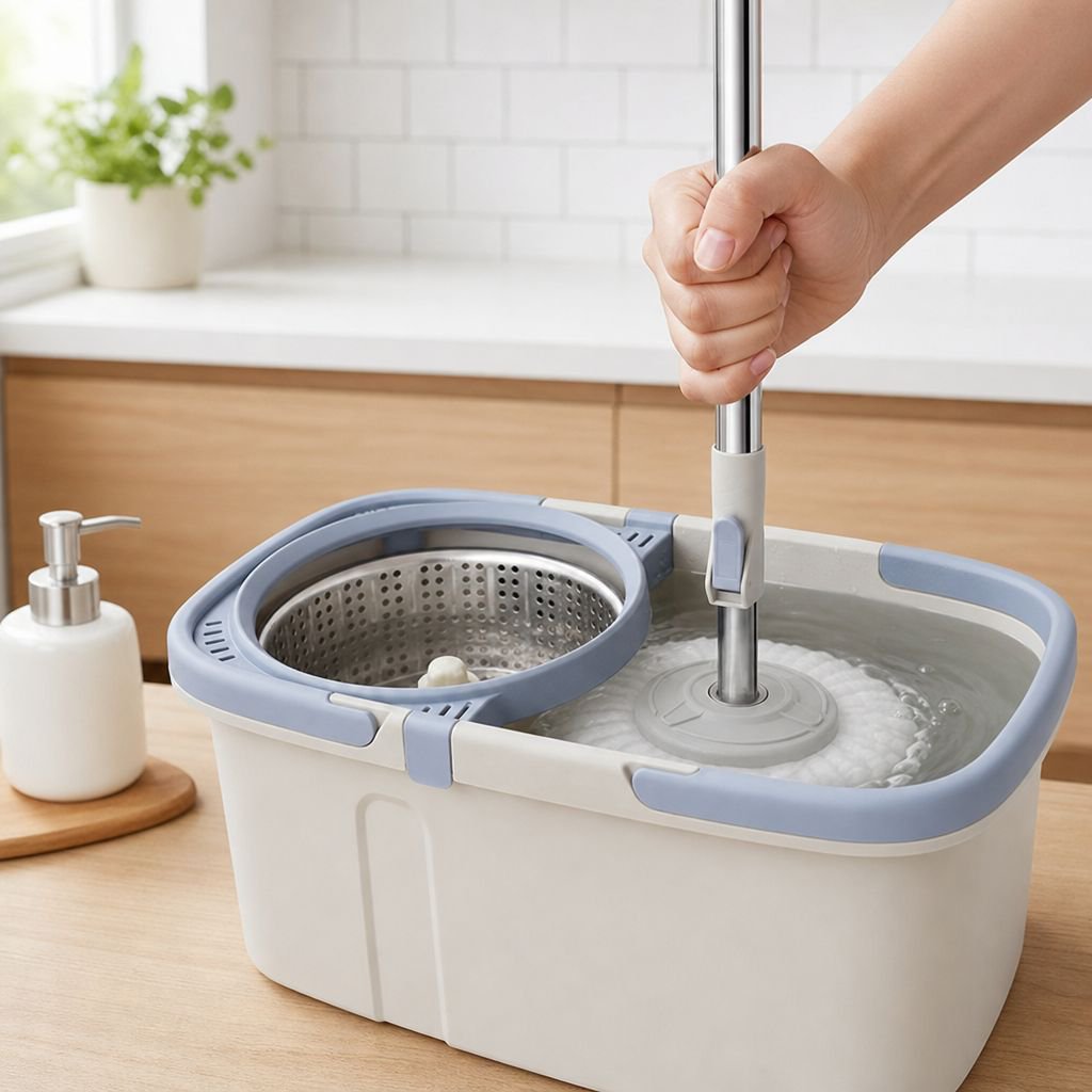 Hand-Free Spinning Mop Bucket Set