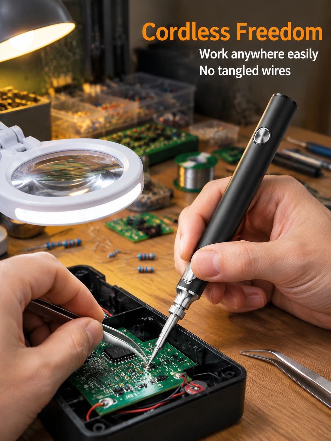 USB Rechargeable Portable Soldering Iron Kit 8W Home Mini Welding Tool