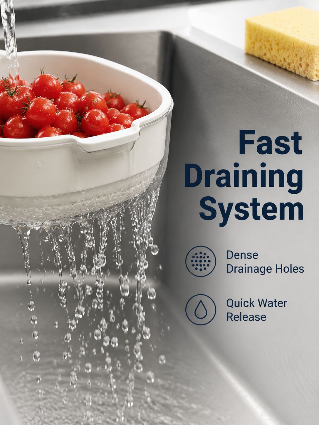 Double-Layer Produce Drain Basket
