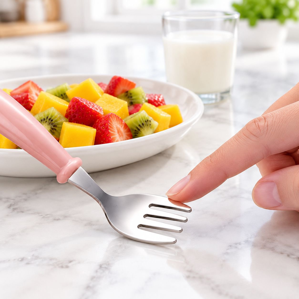 Durable and eco-friendly kids tableware set made from stainless steel