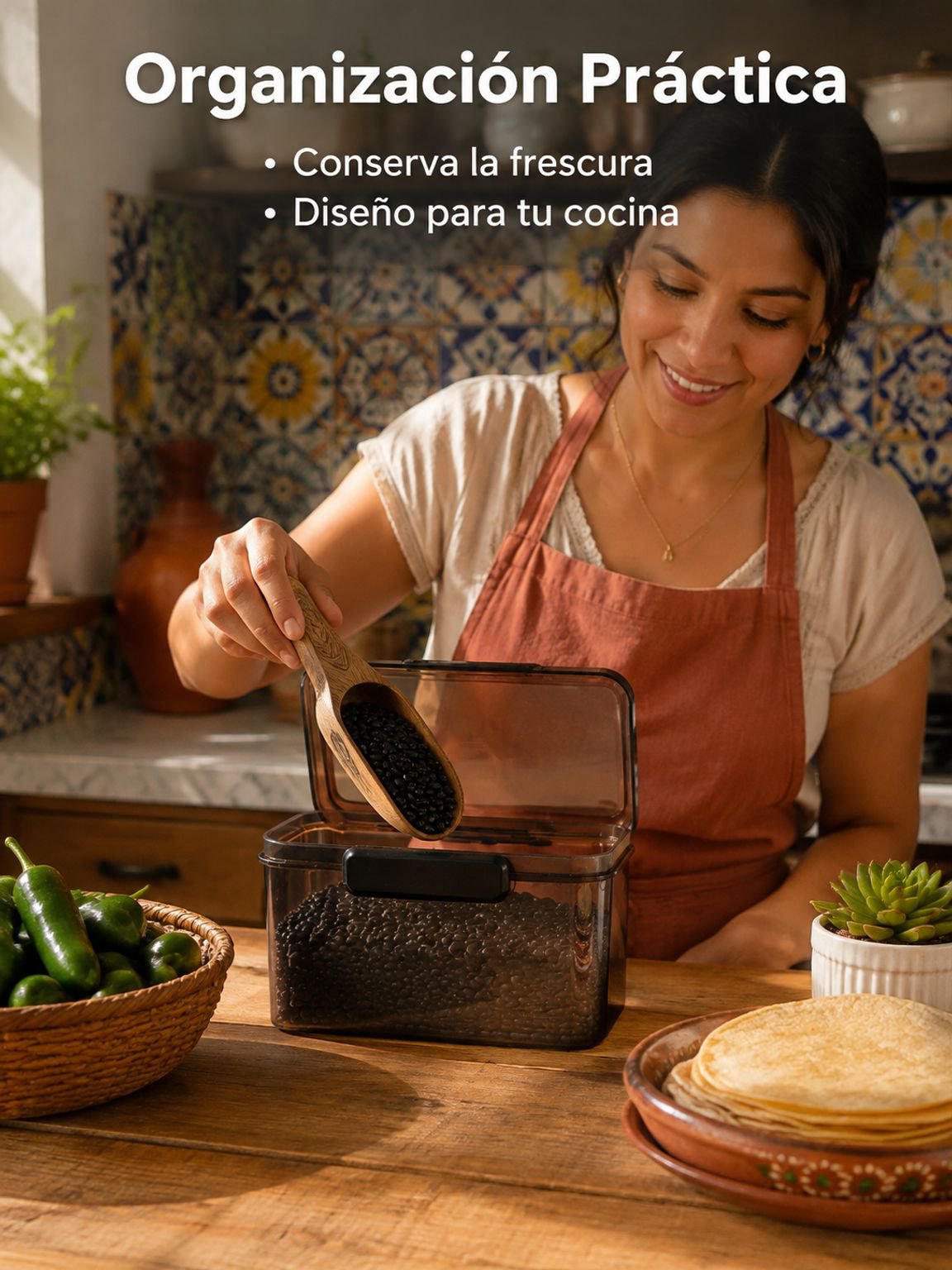 Recipiente sellado para arroz apto para uso alimentario
