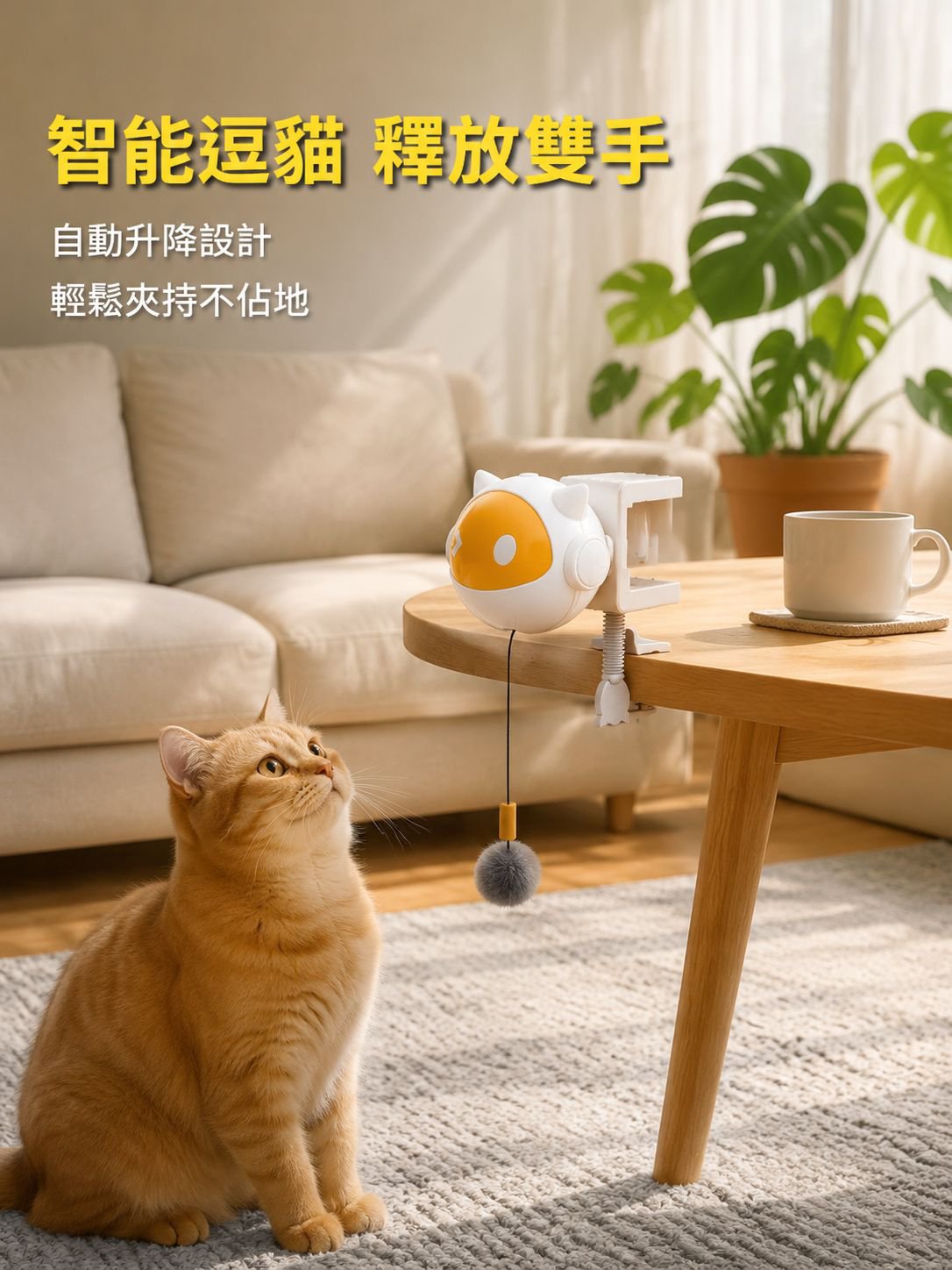 智能升降互動貓球玩具