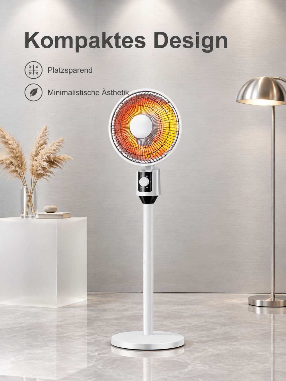 Energieeffiziente Heizung mit breitem Winkel und schneller Wärmeabgabe