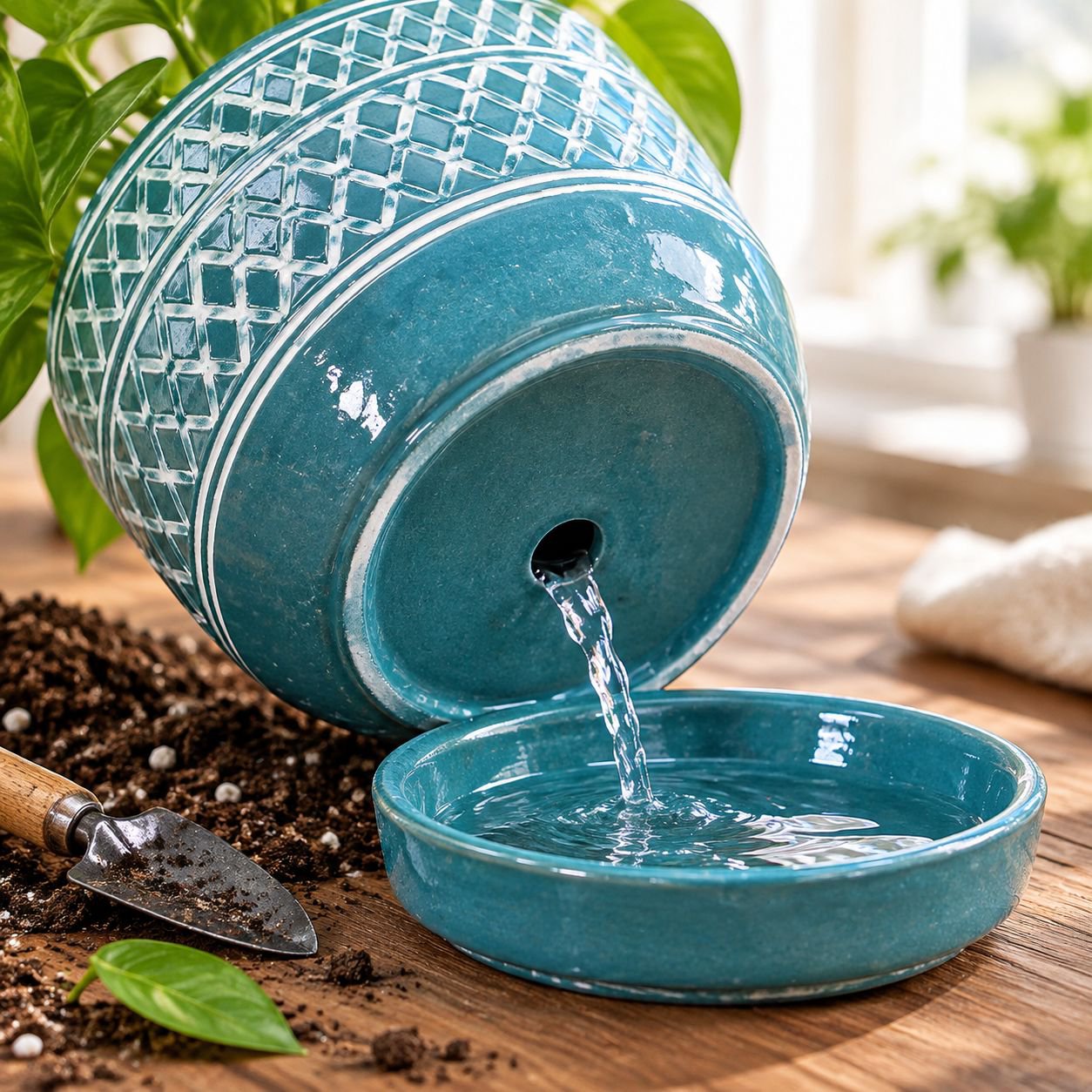 Indoor Balcony Creative Ceramic Green Plant Pot