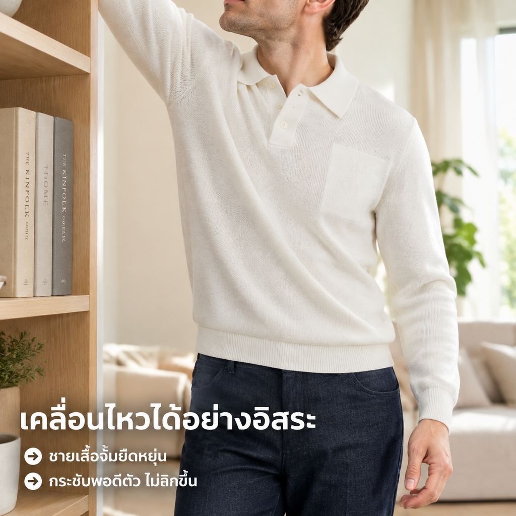 เสื้อกันหนาวคอปกแฟชั่นสำหรับผู้ชาย ฤดูใบไม้ร่วงและฤดูหนาว