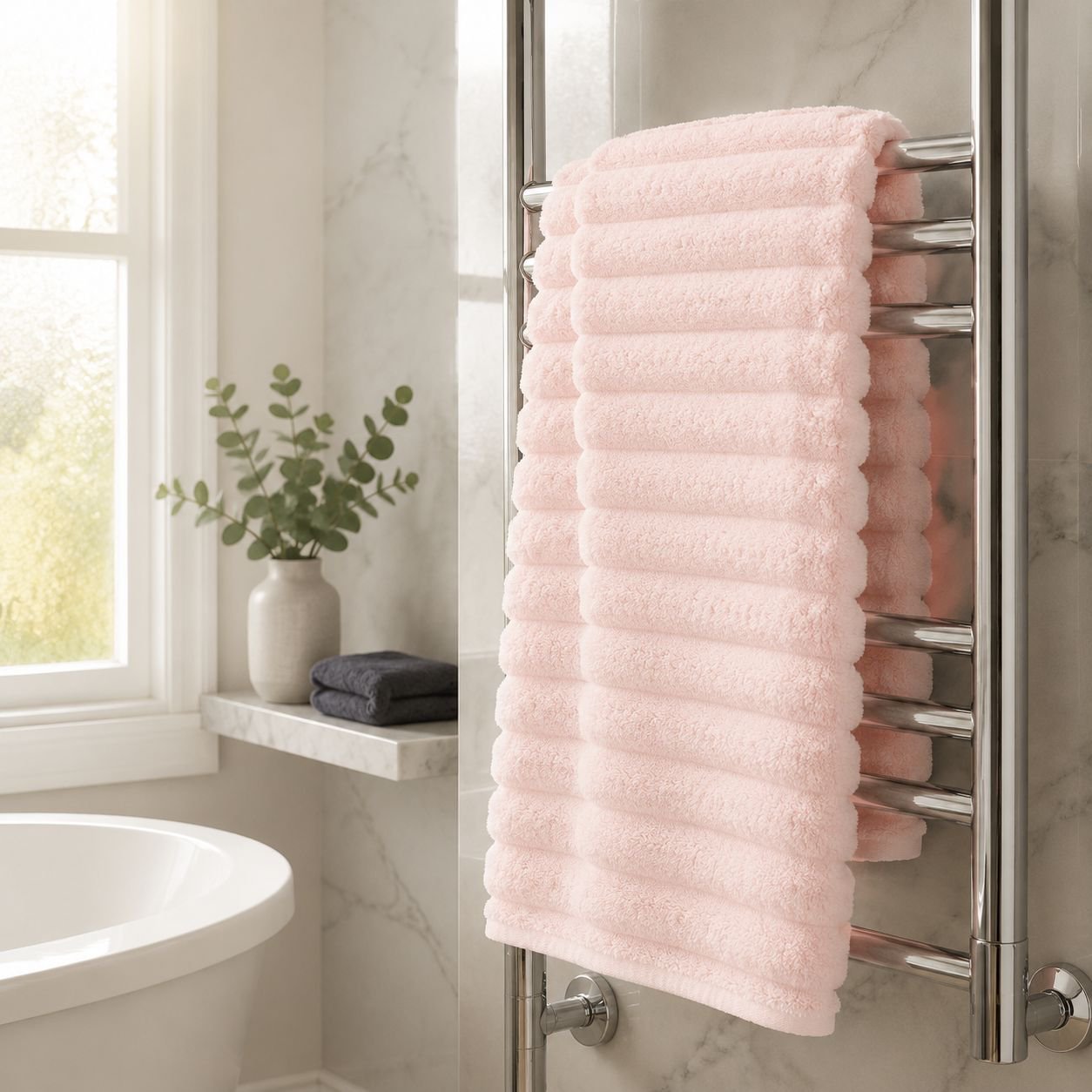 Home Thick Coral Fleece Absorbent Towel - No Shedding
