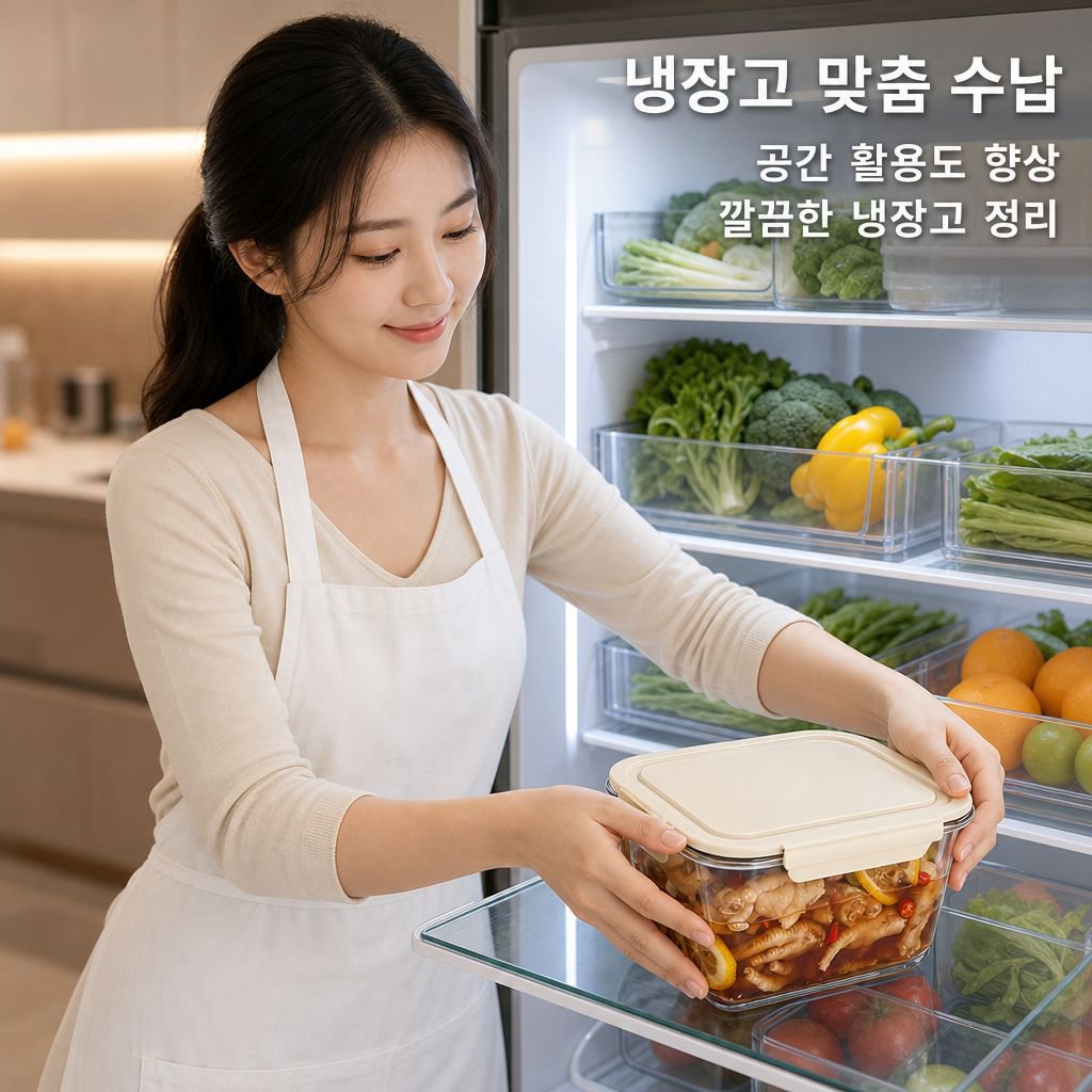 피클·절임 채소용 대용량 밀폐 보관 용기 (뚜껑 포함)