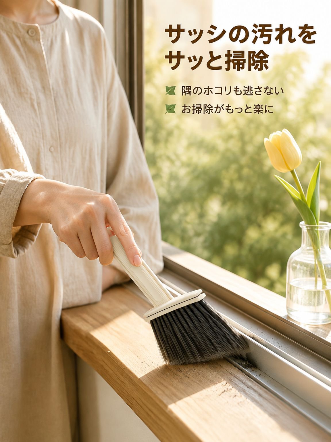 家庭用すき間ほこり取りブラシ 窓台ソファー清掃用ツール
