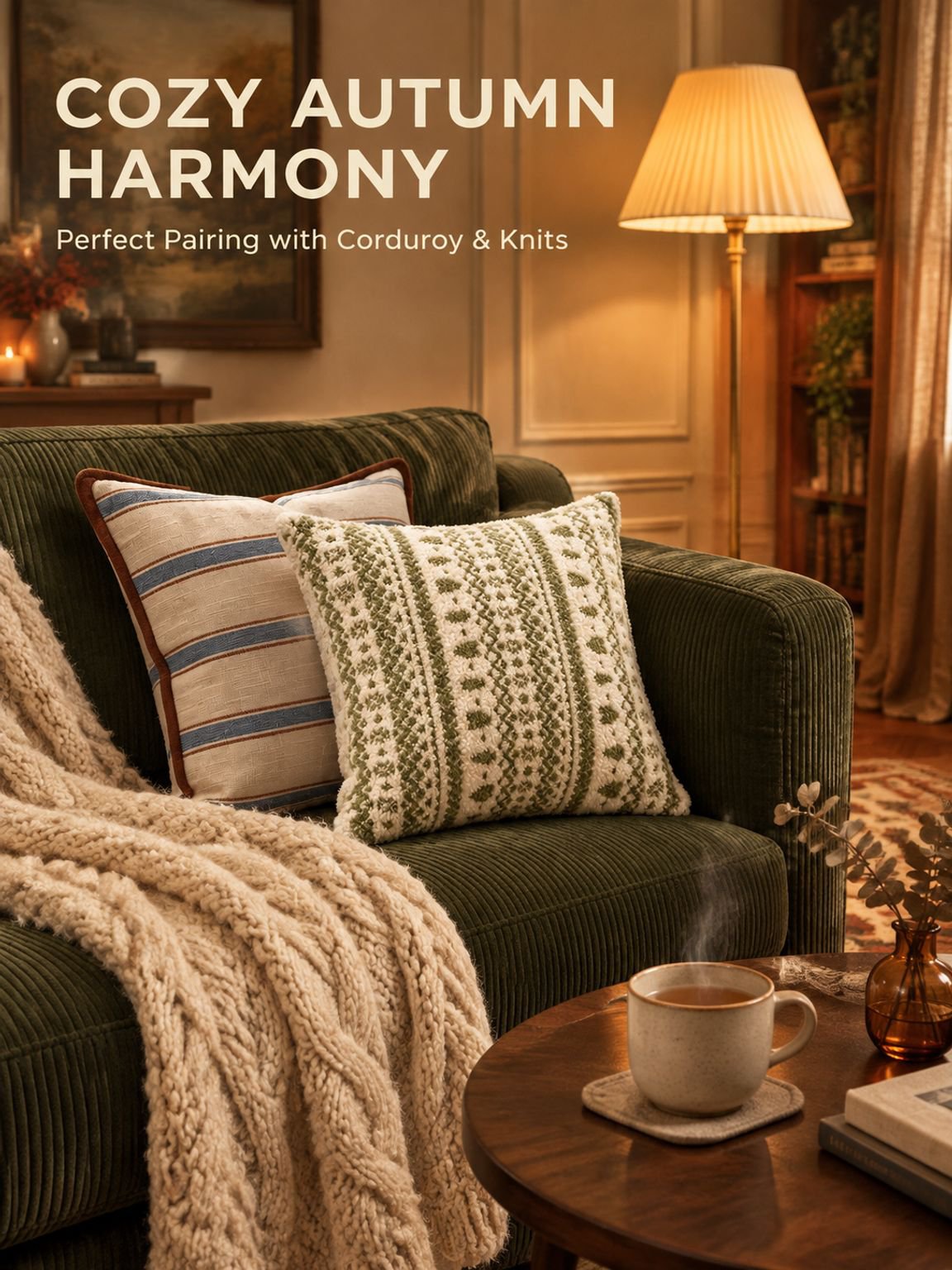 Retro striped throw pillow cover for bed and bedroom decor