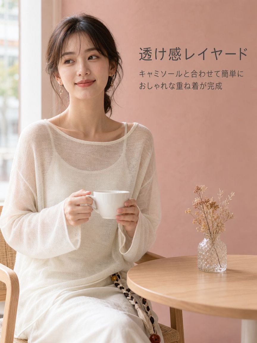 レディースエアシャツの全体イメージ