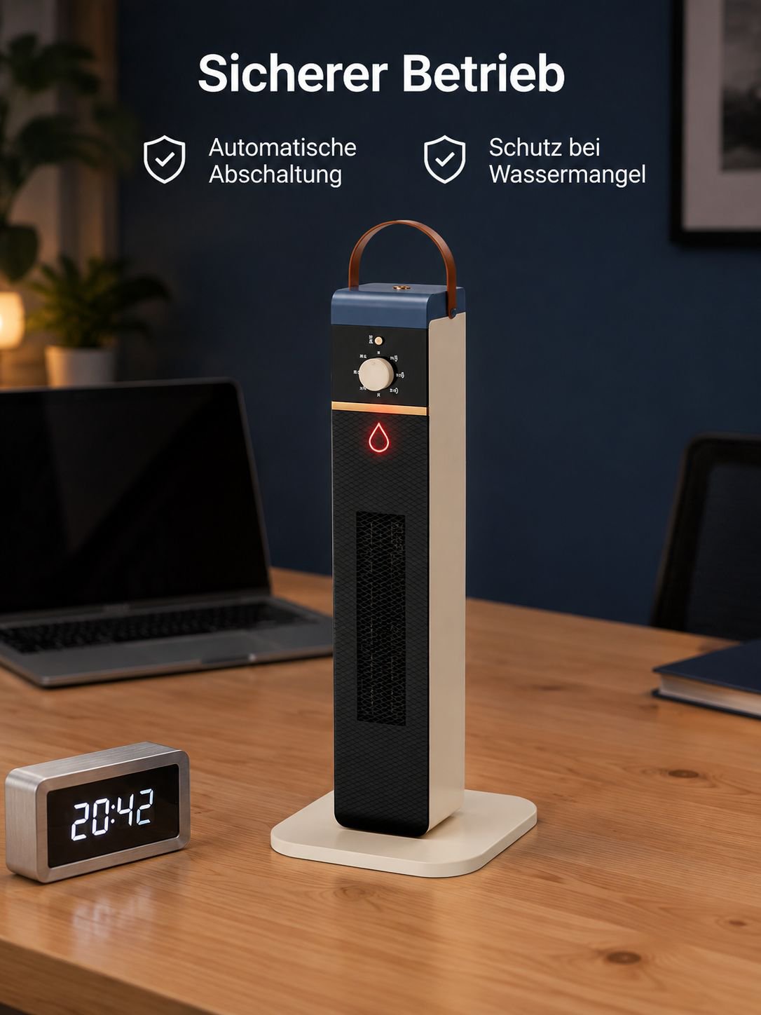 Intelligenter Warmluftbefeuchter mit Temperaturregelung und Vernebelung