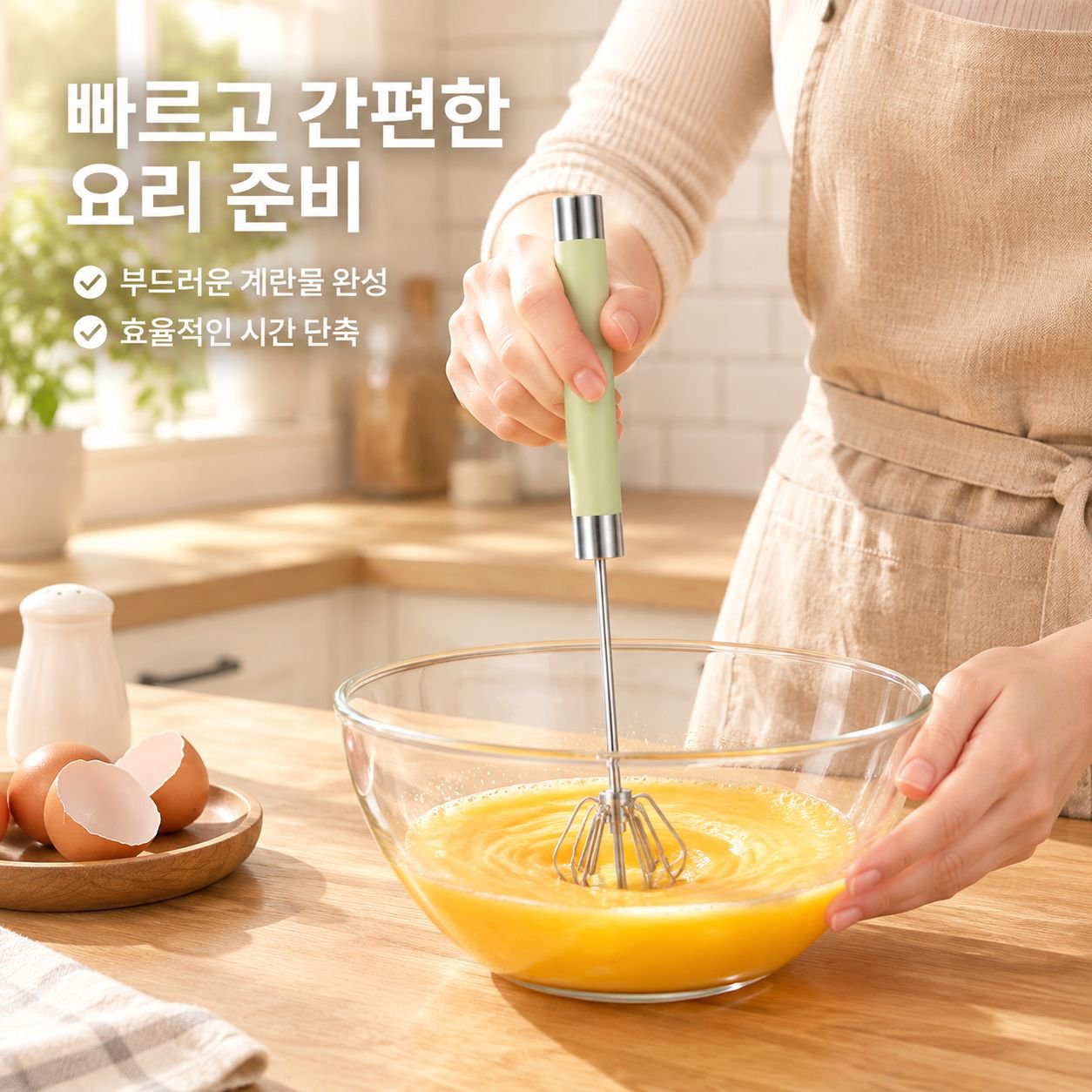 다기능 수동 거품기 스테인리스 믹서 반자동 크림 믹서