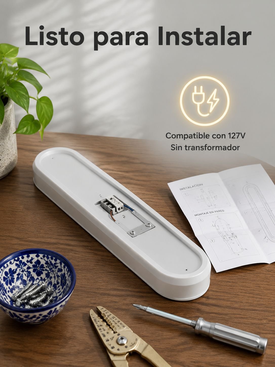 Luz de pared estilo escandinavo