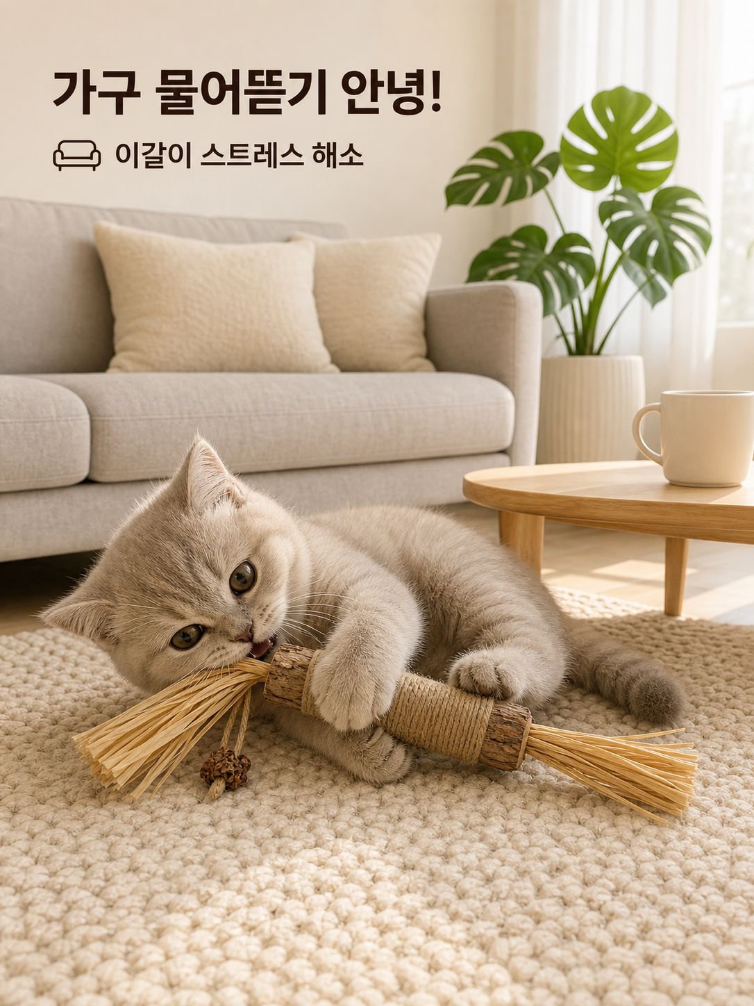 쑥 이갈이 반려동물 간식 스틱