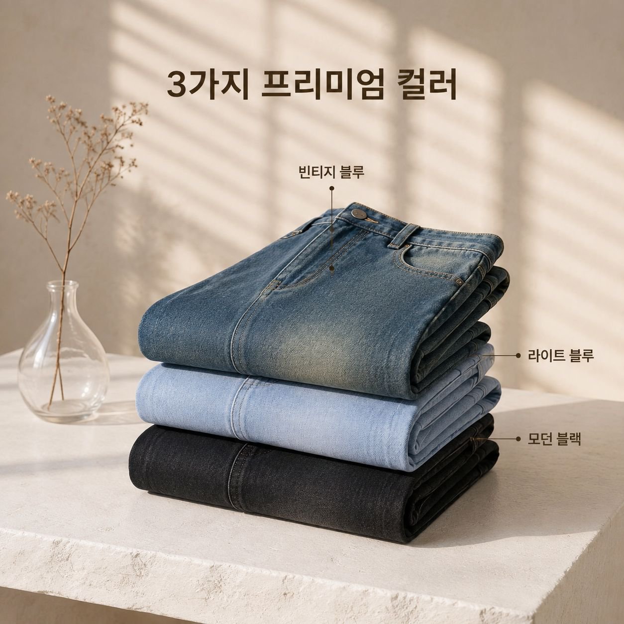남성용 루즈핏 스트레이트 와이드 팬츠