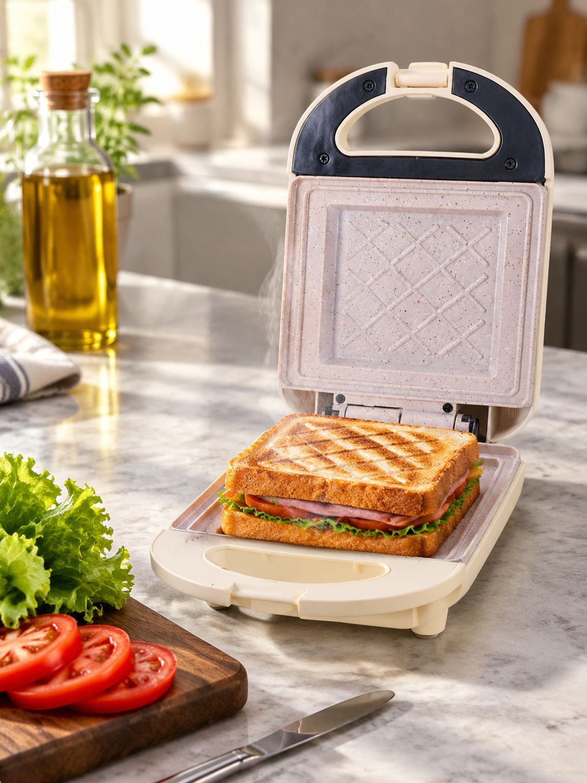 Multifunktionaler Sandwichmaker für Zuhause, Frühstücks-Toaster und Brotröster