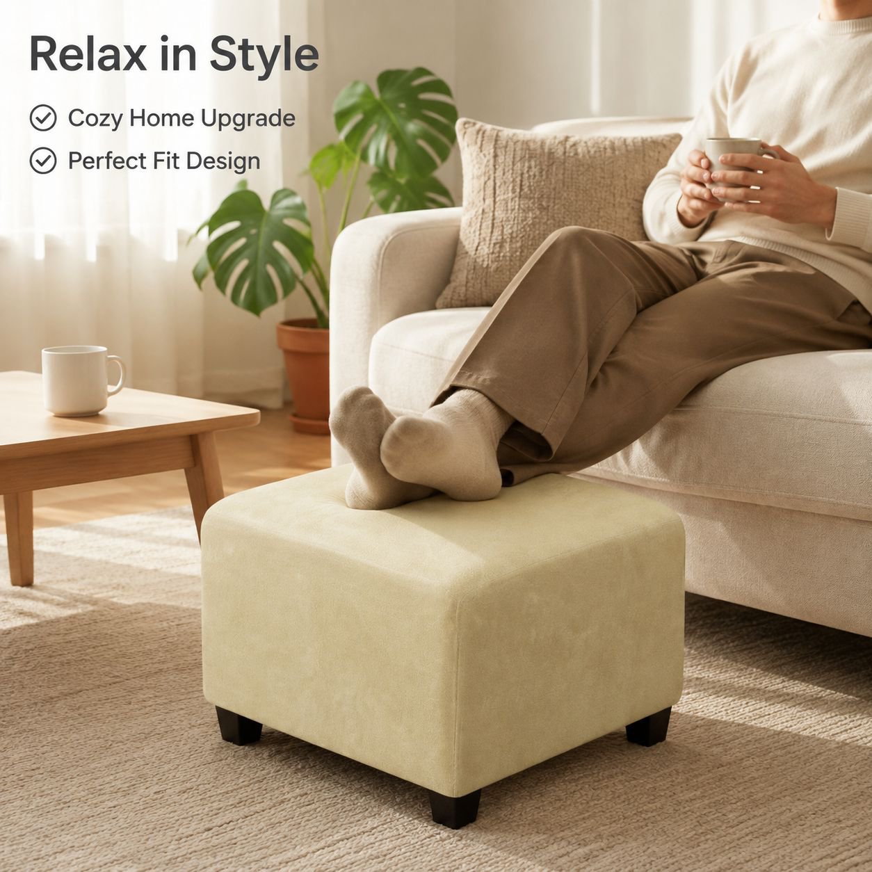 Simple shoe changing stool