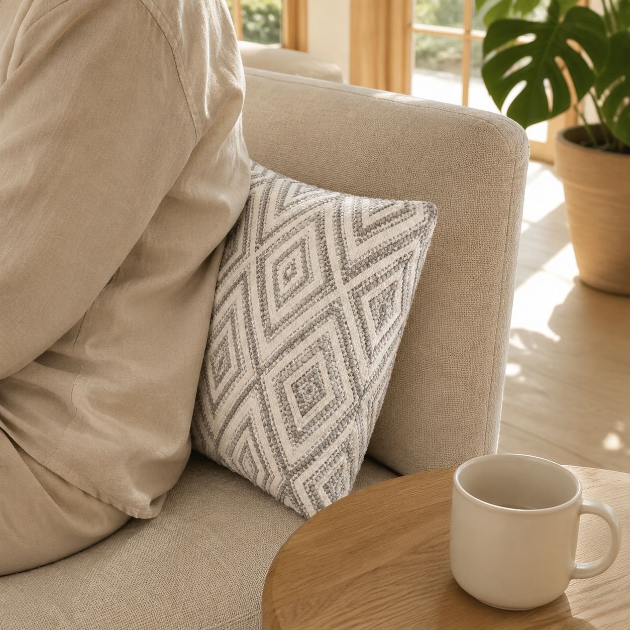 Fundas de almohada de lino para oficina moderna
