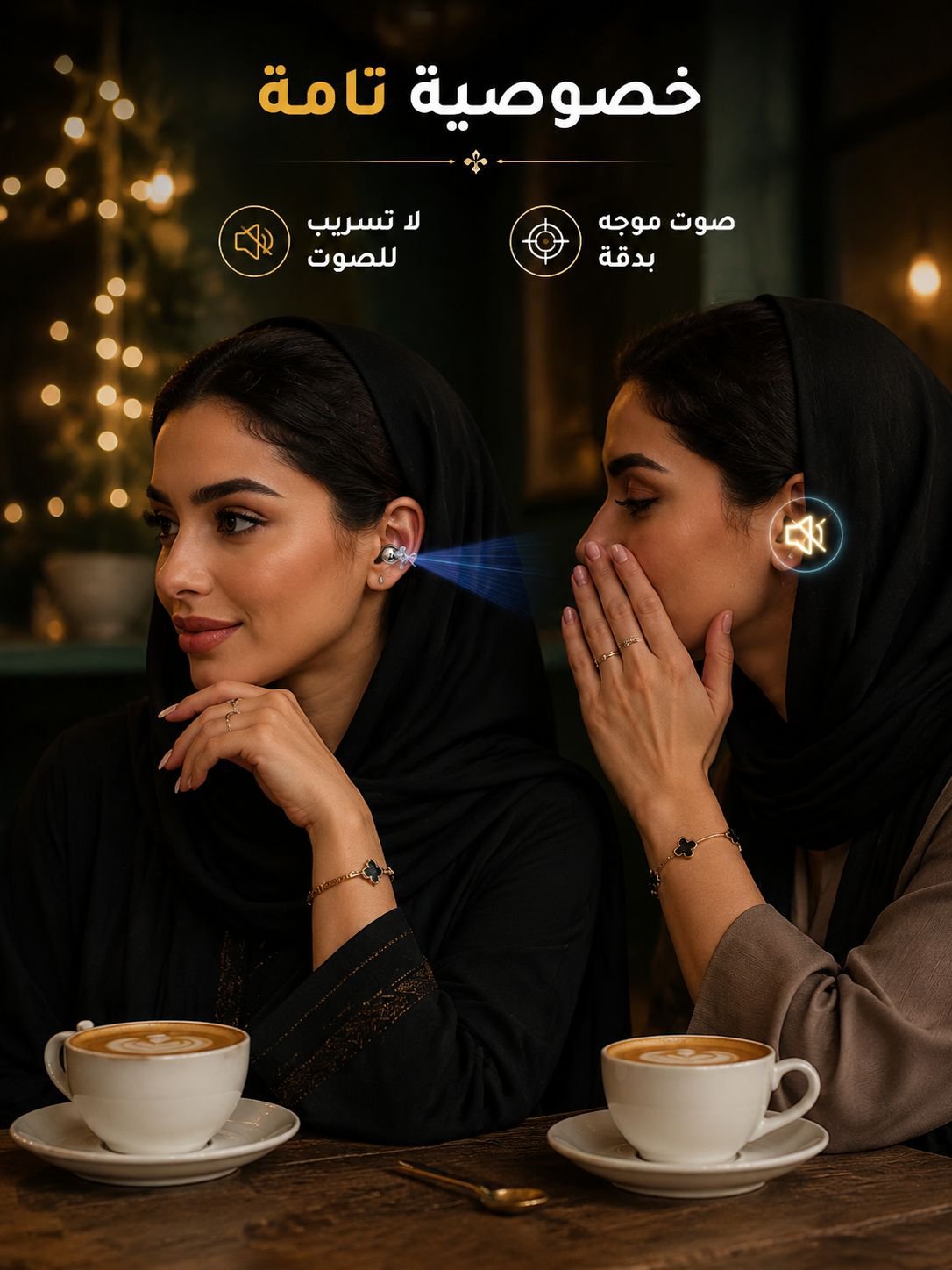 【أقراط على شكل فيونكة كهديّة】سماعات بلوتوث بتصميم حلقة نجمية أنيقة