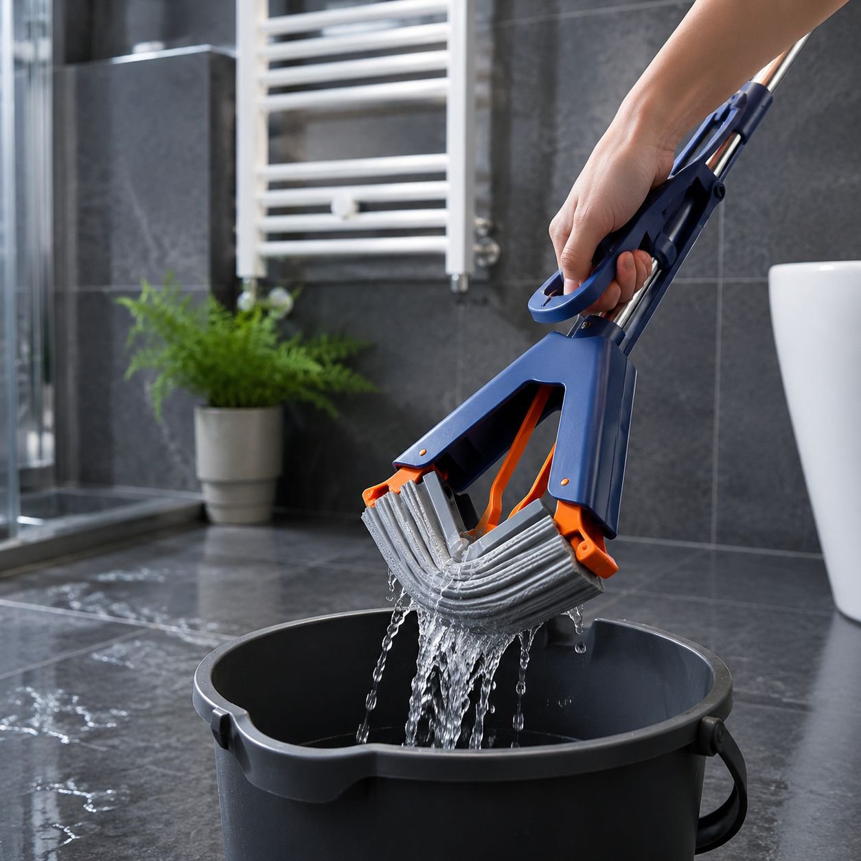 Mopa de esponja con diseño ergonómico y práctico