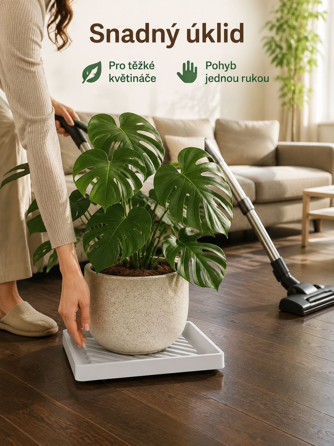 Čtvercová luxusní prodyšná úložná krabice se skrytými otočnými kolečky
