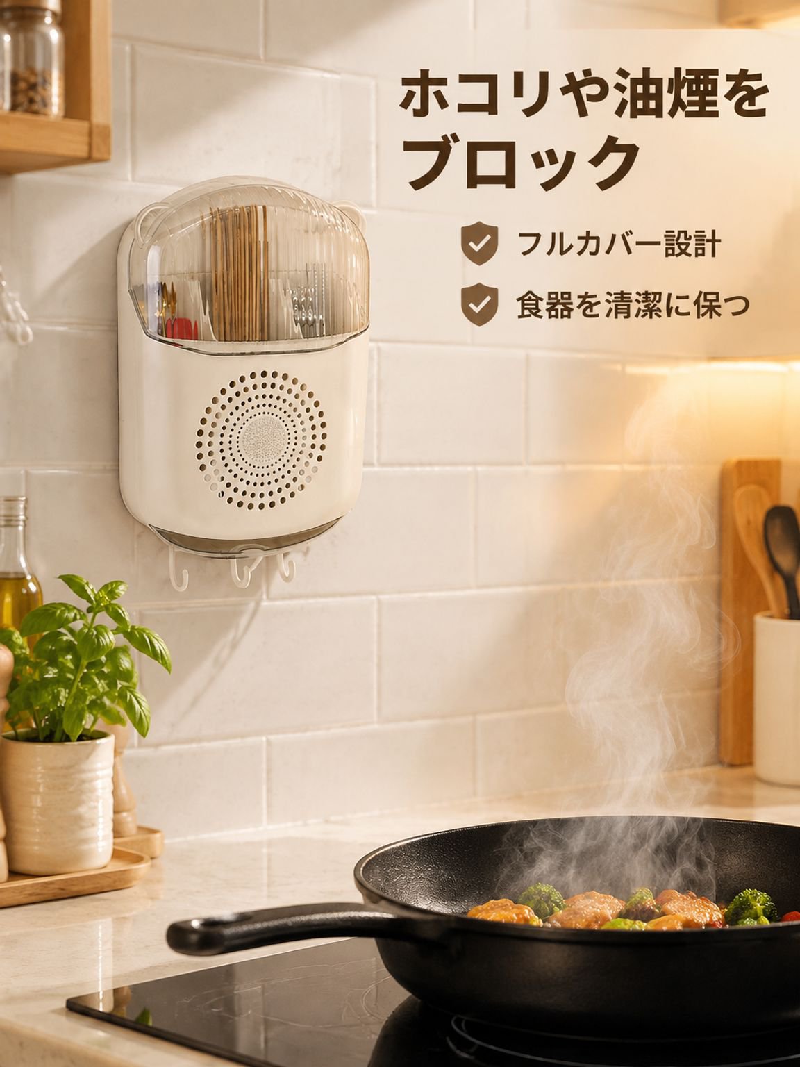 跡が残らない家庭用箸収納ボックス