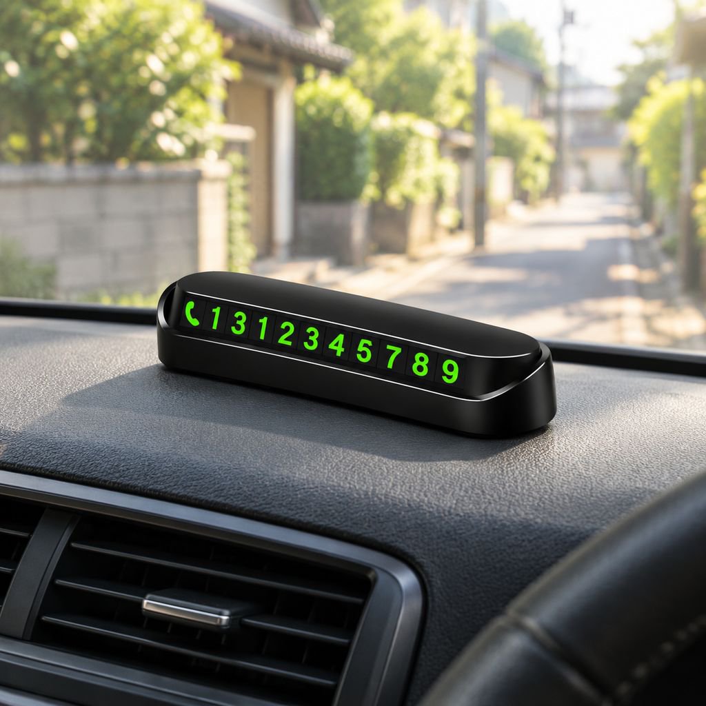 一時駐車用携帯電話番号プレート