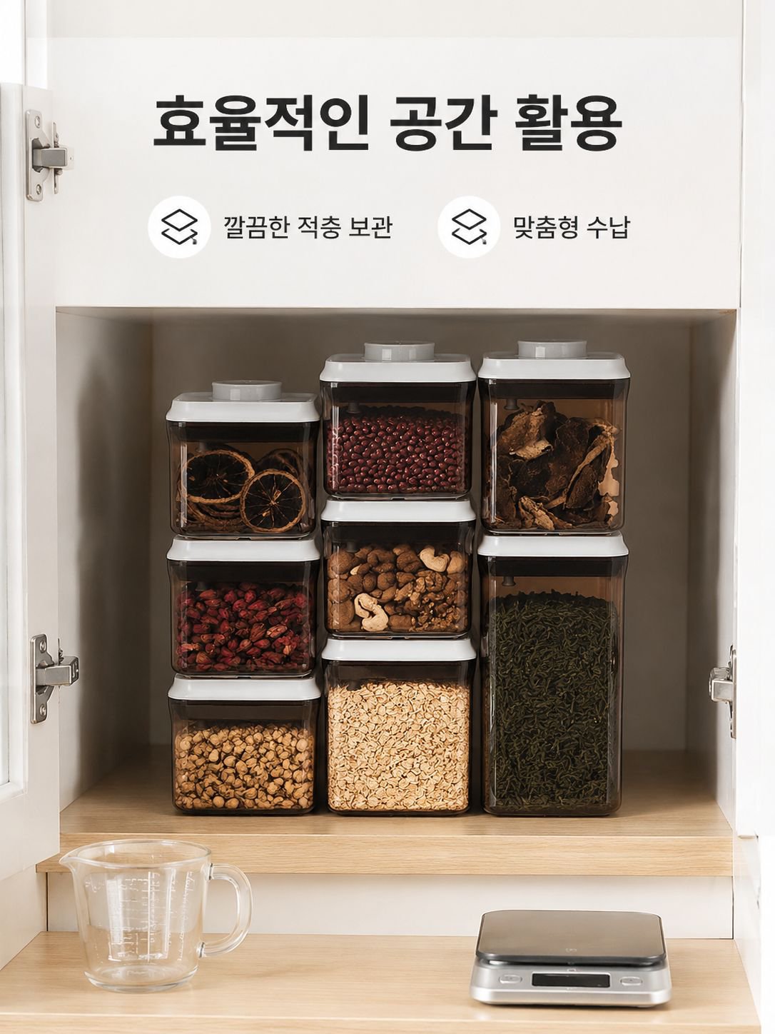주방 곡물 밀폐 용기