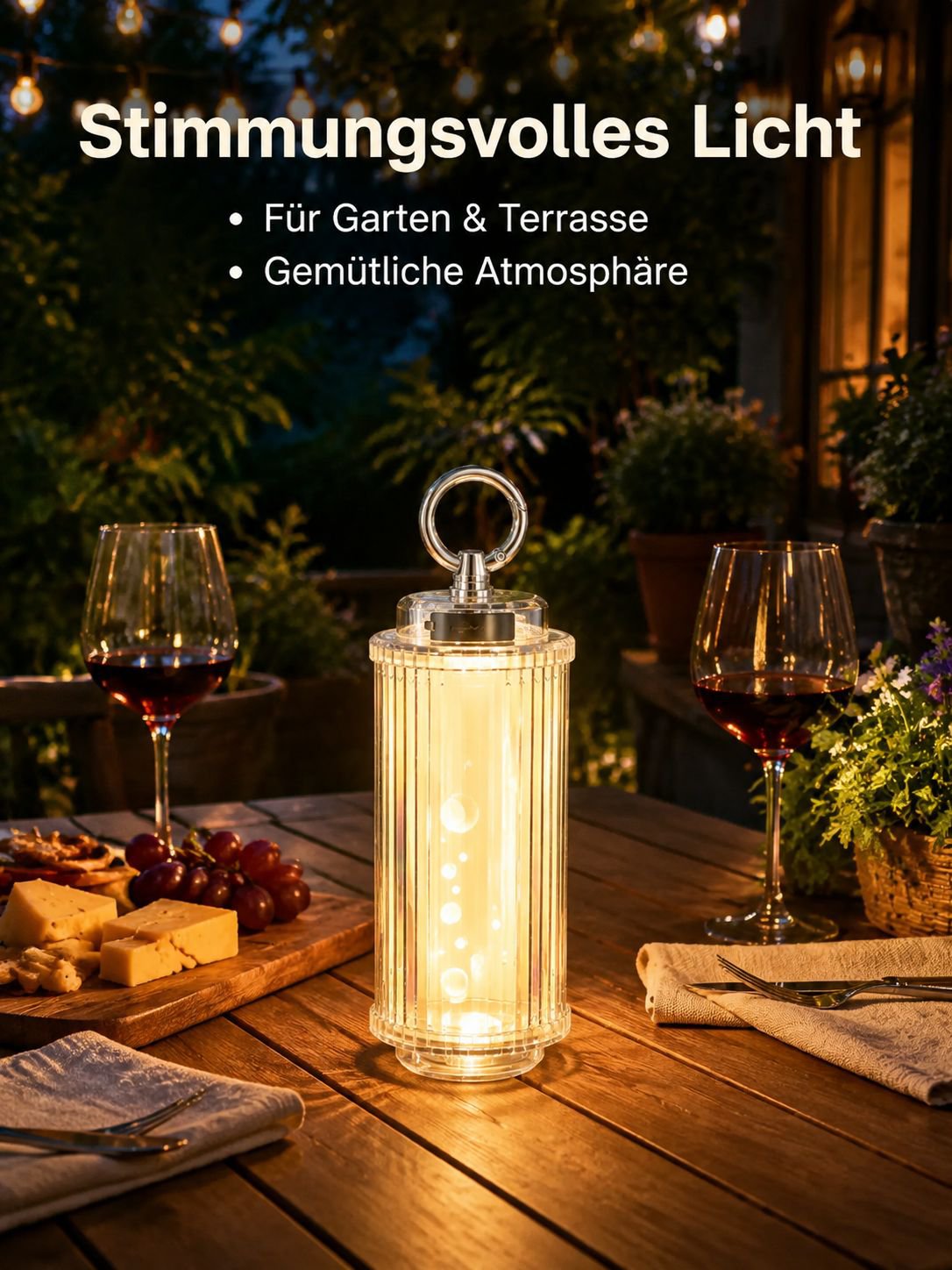 Tragbare LED Campinglampe für draußen, 38 LEDs, Lange Batterielaufzeit, Ambientebeleuchtung