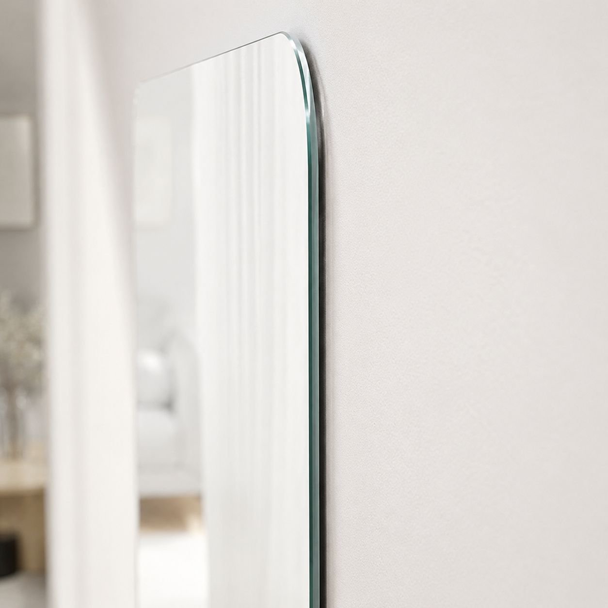 Lightweight self-adhesive full length mirror for bedroom