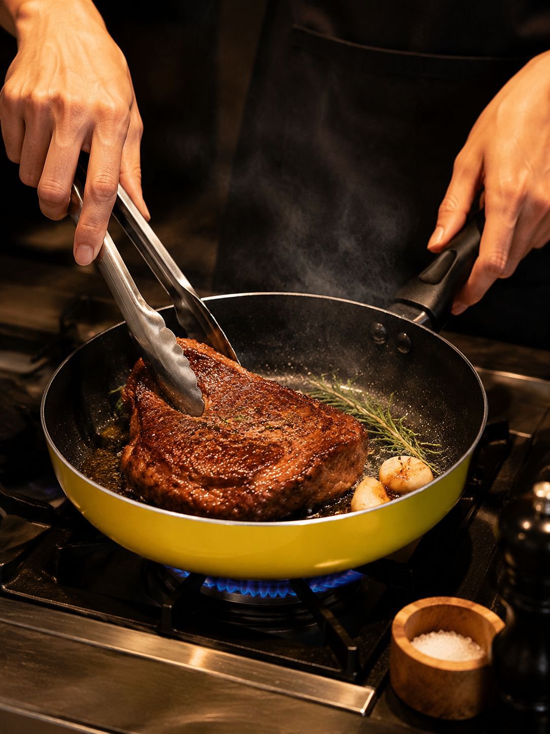 Oil-free cooking skillet for healthy meals