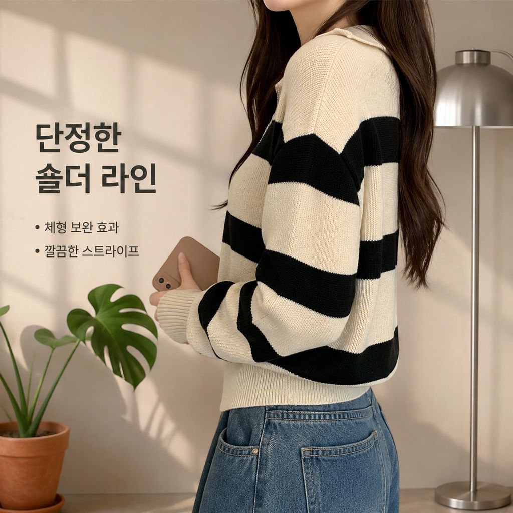 신상 가을 여성 이너 스트라이프 니트