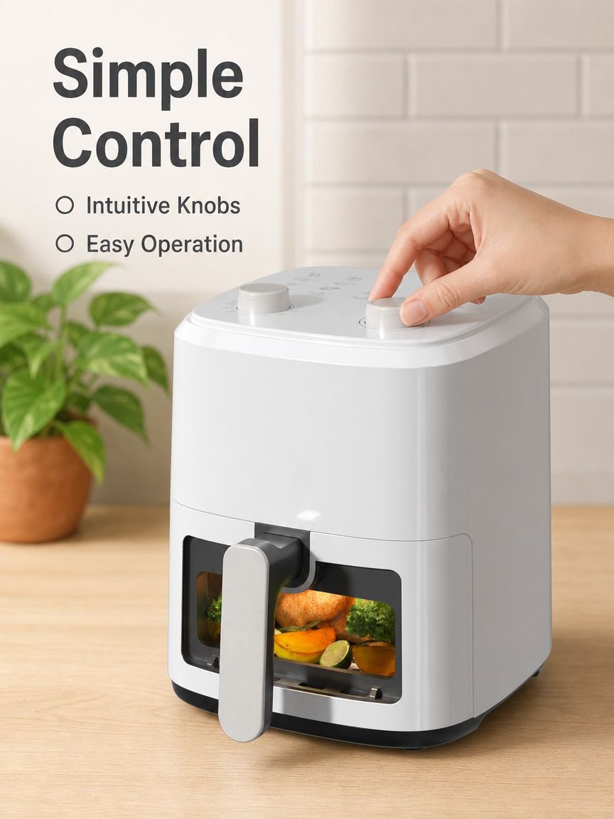 Home Visual Large Capacity Mechanical Air Fryer