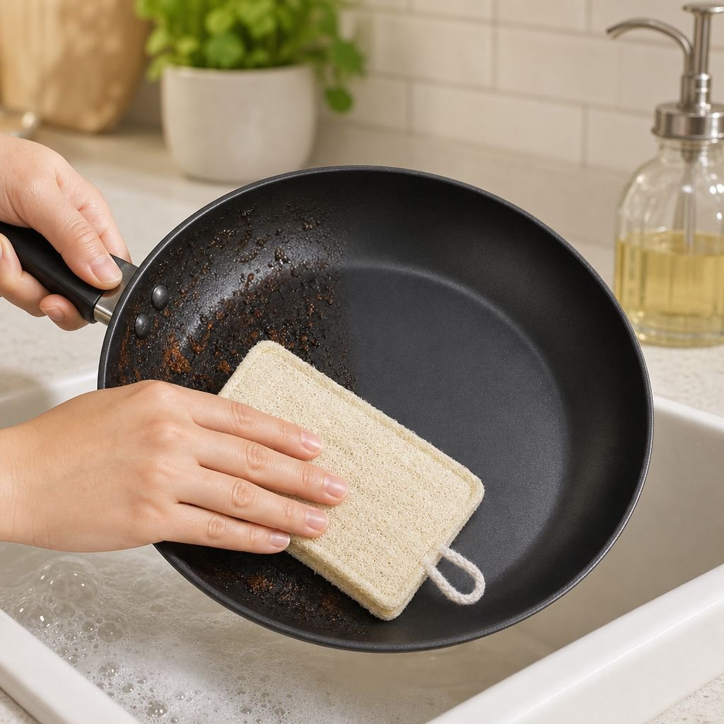 Biodegradable kitchen sponge made from natural materials