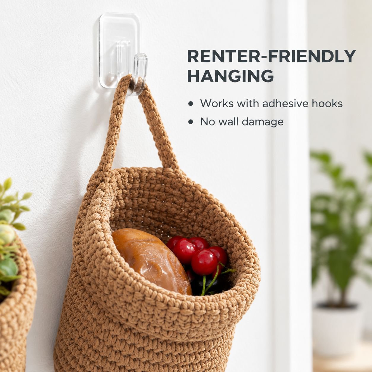 Handwoven Wall Hanging Multifunctional Storage Basket