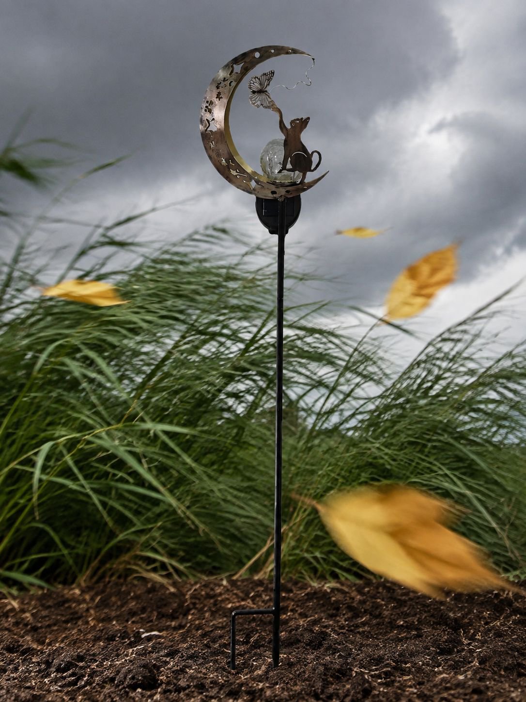 Wasserfeste Gartenleuchte aus Eisen mit Solar