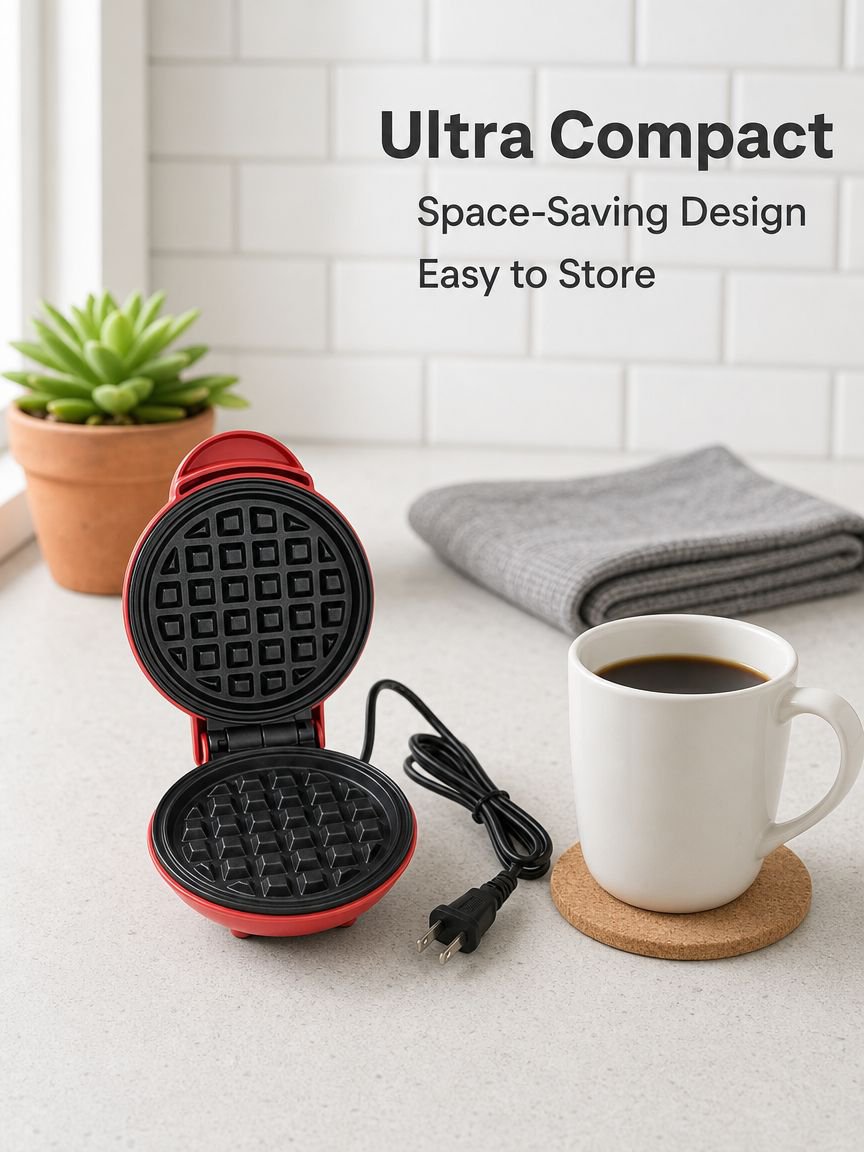 Home Portable Round Mini Waffle Maker