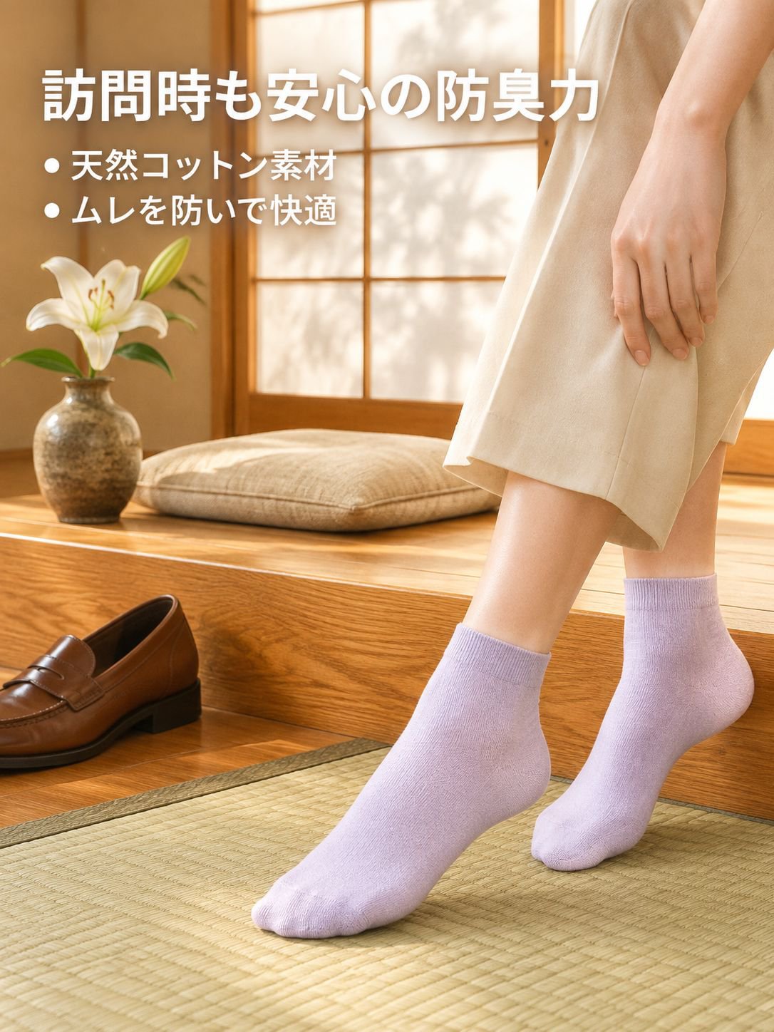 オールコットン快適ソックス