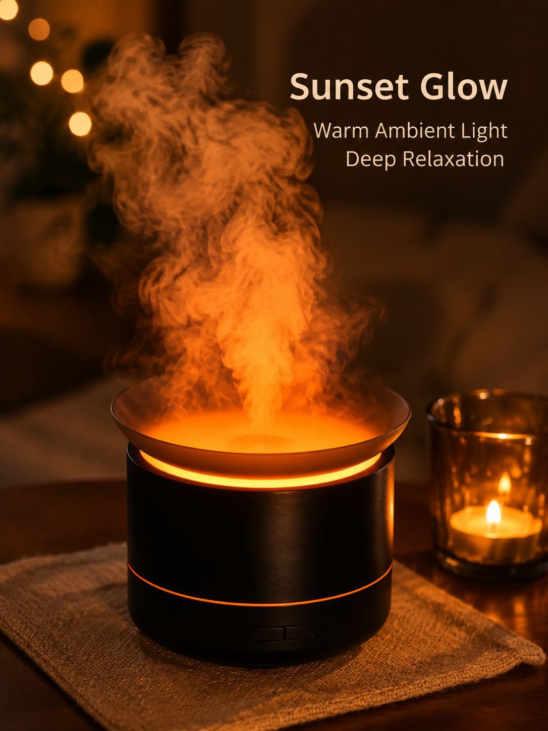 Desktop Cloud Sea Aromatherapy Diffuser Colorful Fog Atmosphere Light for Home Use