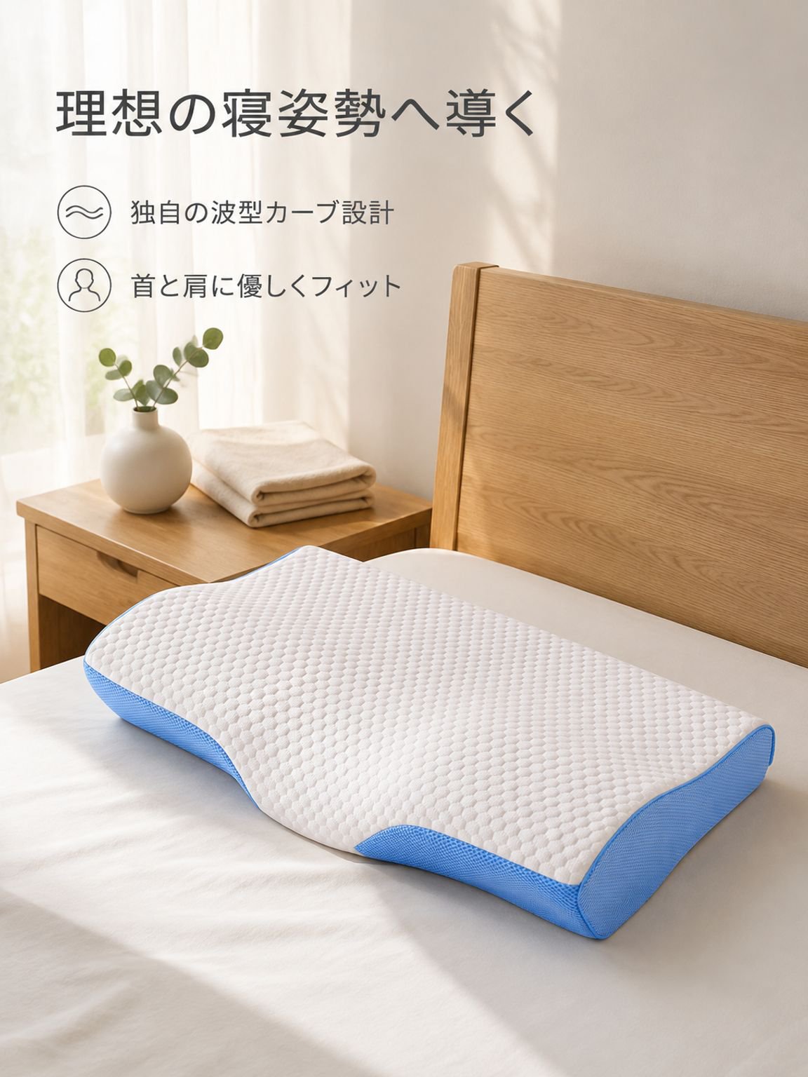 快適な低反発メモリーフォーム枕