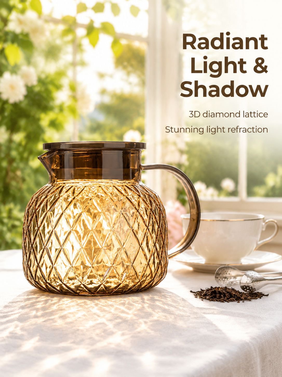 High borosilicate heat-resistant glass teapot