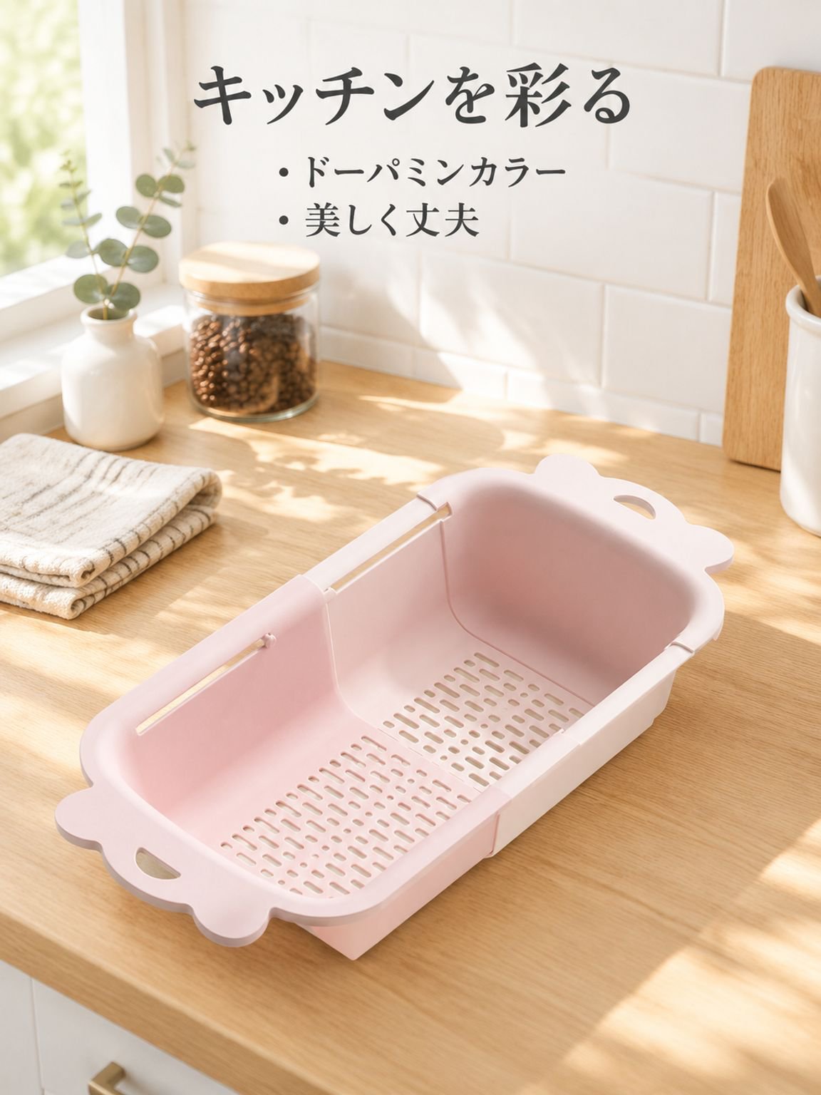 食品グレードドーパミン伸縮洗い桶・多機能キッチン野菜水切りバスケット
